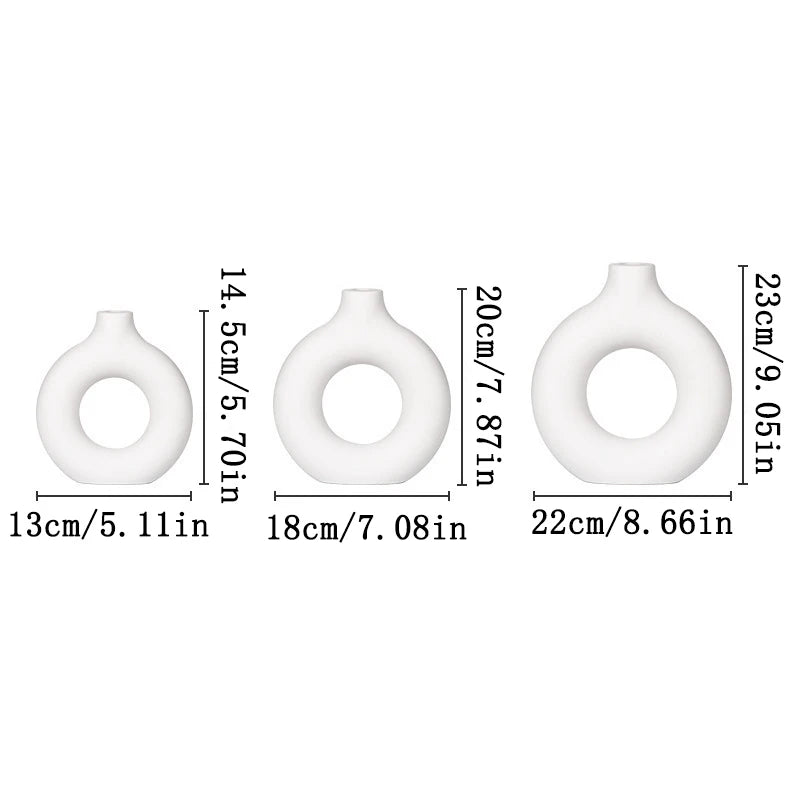 Nordische weiße Blumenvase entworfen Kunststoff Pflanzentopf Blumenknospenflasche Blumenanordnung Anzeigeflasche Wohnzimmer Dekor