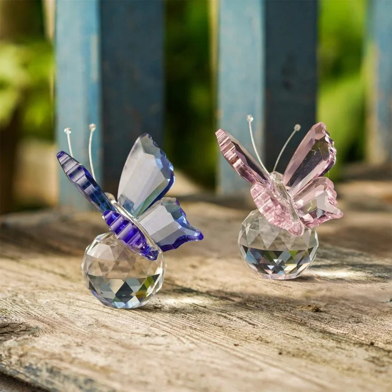 Kristallschnitt Schmetterling Ornament Dekoration für Bürotisch Zuhause Schlafzimmer Kristallkugel Figur Schreibtisch Tisch Fenster Ornamente Geschenke