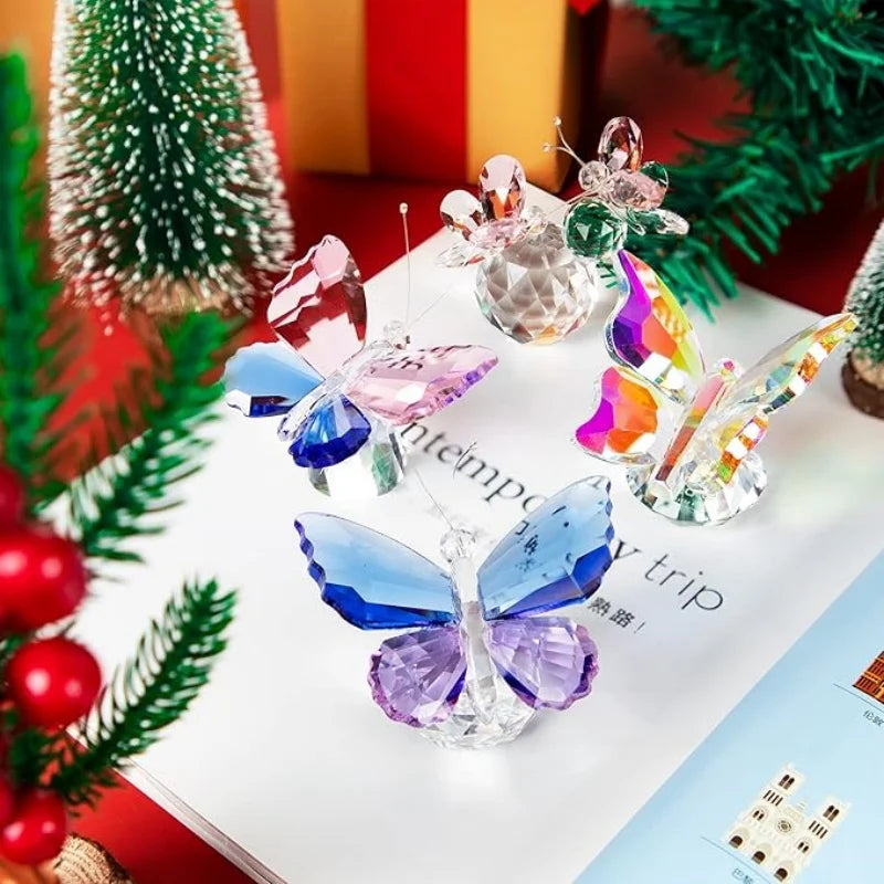 Kristallschnitt Schmetterling Ornament Dekoration für Bürotisch Zuhause Schlafzimmer Kristallkugel Figur Schreibtisch Tisch Fenster Ornamente Geschenke