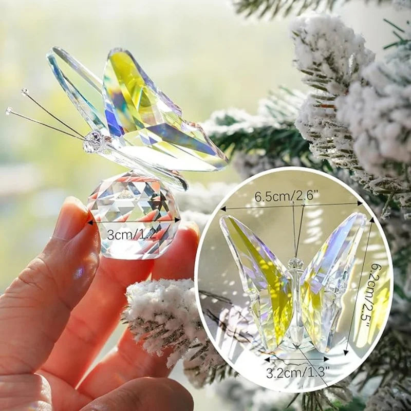 Kristallschnitt Schmetterling Ornament Dekoration für Bürotisch Zuhause Schlafzimmer Kristallkugel Figur Schreibtisch Tisch Fenster Ornamente Geschenke