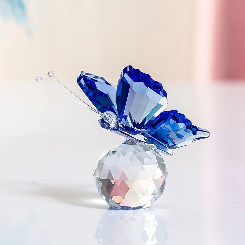 Kristallschnitt Schmetterling Ornament Dekoration für Bürotisch Zuhause Schlafzimmer Kristallkugel Figur Schreibtisch Tisch Fenster Ornamente Geschenke
