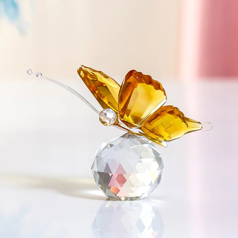 Kristallschnitt Schmetterling Ornament Dekoration für Bürotisch Zuhause Schlafzimmer Kristallkugel Figur Schreibtisch Tisch Fenster Ornamente Geschenke