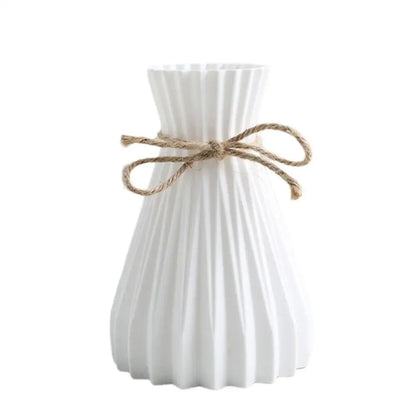 Vase Trockene Blumenflasche Einfache moderne Taille Cinching Kreative Blume Vase Blumenarrangement Kunststoff Blumenpott Home Dekorationen