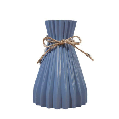 Vase Trockene Blumenflasche Einfache moderne Taille Cinching Kreative Blume Vase Blumenarrangement Kunststoff Blumenpott Home Dekorationen