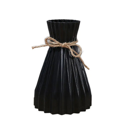 Vase Trockene Blumenflasche Einfache moderne Taille Cinching Kreative Blume Vase Blumenarrangement Kunststoff Blumenpott Home Dekorationen