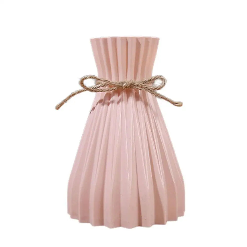 Vase Trockene Blumenflasche Einfache moderne Taille Cinching Kreative Blume Vase Blumenarrangement Kunststoff Blumenpott Home Dekorationen